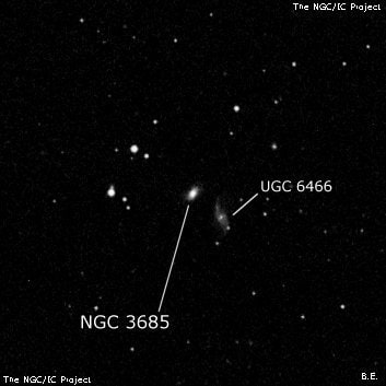NGC 3685 - галактика. Описание NGC 3685:, Галактика в созвездии Лев