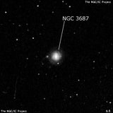 NGC 3687 - спиральная галактика с баром. Описание NGC 3687:, Галактика в созвездии Большая Медведица
