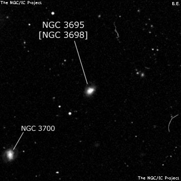 NGC 3695 - спиральная галактика с баром. Описание NGC 3695:, Объект глубокого космоса в созвездии Большая Медведица