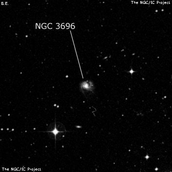 NGC 3696 - спиральная галактика. Описание NGC 3696:, Галактика в созвездии Чаша