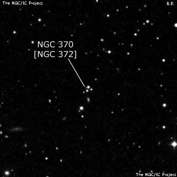 NGC 370 - три звезды. Описание NGC 370:, Объект глубокого космоса в созвездии Рыбы