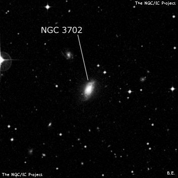 NGC 3702 - спиральная галактика. Описание NGC 3702:, Галактика в созвездии Чаша