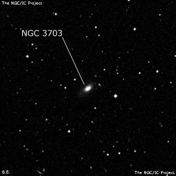 NGC 3703 - спиральная галактика. Описание NGC 3703:, Галактика в созвездии Чаша