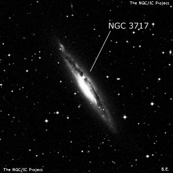 NGC 3717 - спиральная галактика. Описание NGC 3717:, Галактика в созвездии Гидра