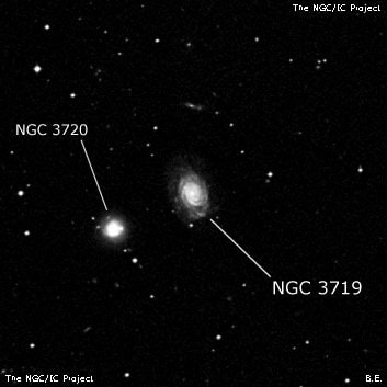 NGC 3719 - галактика. Описание NGC 3719:, Галактика в созвездии Лев