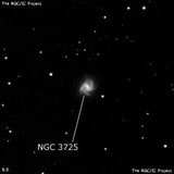 NGC 3725 - спиральная галактика с баром. Описание NGC 3725:, Галактика в созвездии Большая Медведица