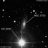 NGC 3733 - спиральная галактика с баром. Описание NGC 3733:, Галактика в созвездии Большая Медведица