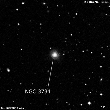 NGC 3734 - галактика. Описание NGC 3734:, Галактика в созвездии Чаша