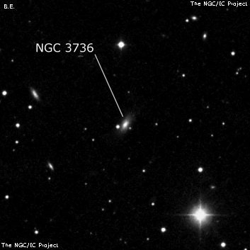 NGC 3736 - галактика. Описание NGC 3736:, Галактика в созвездии Дракон