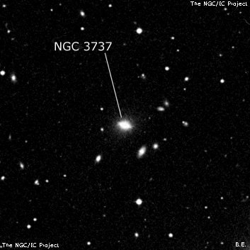 NGC 3737 - спиральная галактика с баром. Описание NGC 3737:, Галактика в созвездии Большая Медведица