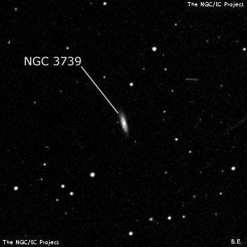NGC 3739 - галактика. Описание NGC 3739:, Галактика в созвездии Лев