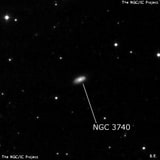 NGC 3740 - спиральная галактика. Описание NGC 3740:, Галактика в созвездии Большая Медведица