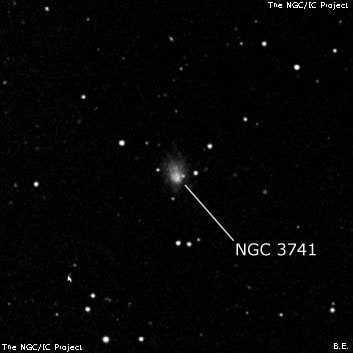 NGC 3741 - галактика неправильной формы. Описание NGC 3741:, Галактика в созвездии Большая Медведица