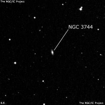 NGC 3744 - спиральная галактика. Описание NGC 3744:, Галактика в созвездии Лев