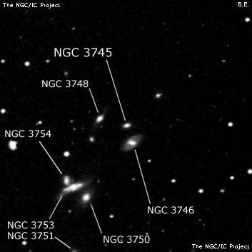 NGC 3745 - галактика. Описание NGC 3745:, Галактика в созвездии Лев