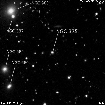 NGC 375 - эллиптическая галактика. Описание NGC 375:, Галактика в созвездии Рыбы