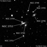 NGC 3753 - галактика. Описание NGC 3753:, Галактика в созвездии Лев