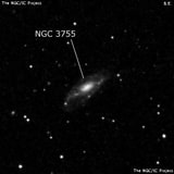 NGC 3755 - спиральная галактика с баром. Описание NGC 3755:, Галактика в созвездии Большая Медведица