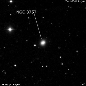 NGC 3757 - линзовидная галактика. Описание NGC 3757:, Галактика в созвездии Большая Медведица