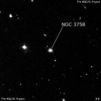 NGC 3758 - галактика. Описание NGC 3758:, Галактика в созвездии Лев