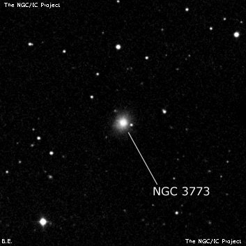 NGC 3773 - линзовидная галактика. Описание NGC 3773:, Галактика в созвездии Лев