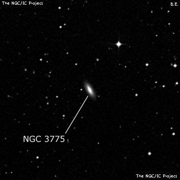 NGC 3775 - линзовидная галактика. Описание NGC 3775:, Галактика в созвездии Чаша