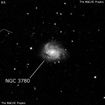 NGC 3780 - спиральная галактика. Описание NGC 3780:, Галактика в созвездии Большая Медведица