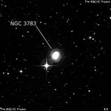 NGC 3783 - спиральная галактика с баром. Описание NGC 3783:, Галактика в созвездии Центавр