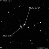 NGC 3784 - спиральная галактика с баром. Описание NGC 3784:, Галактика в созвездии Лев