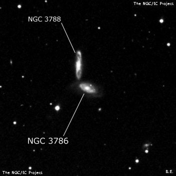NGC 3786 - спиральная галактика с баром. Описание NGC 3786:, Галактика в созвездии Большая Медведица