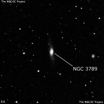 NGC 3789 - линзовидная галактика. Описание NGC 3789:, Галактика в созвездии Чаша