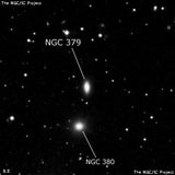 NGC 379 - линзовидная галактика. Описание NGC 379:, Галактика в созвездии Рыбы