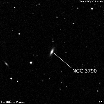 NGC 3790 - линзовидная галактика. Описание NGC 3790:, Галактика в созвездии Лев