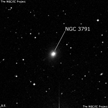 NGC 3791 - линзовидная галактика. Описание NGC 3791:, Галактика в созвездии Чаша