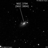 NGC 3794 - спиральная галактика с баром. Описание NGC 3794:, Объект глубокого космоса в созвездии Большая Медведица