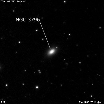 NGC 3796 - галактика. Описание NGC 3796:, Галактика в созвездии Большая Медведица