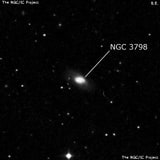 NGC 3798 - спиральная галактика с баром. Описание NGC 3798:, Галактика в созвездии Лев