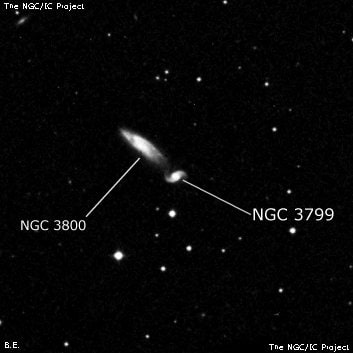 NGC 3799 - спиральная галактика с баром. Описание NGC 3799:, Галактика в созвездии Лев