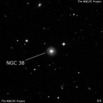 NGC 38 - спиральная галактика. Описание NGC 38:, Галактика в созвездии Рыбы