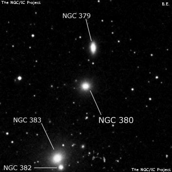 NGC 380 - эллиптическая галактика. Описание NGC 380:, Галактика в созвездии Рыбы