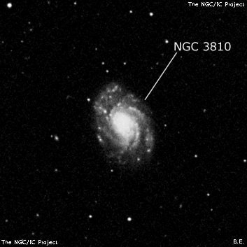 NGC 3810 - спиральная галактика. Описание NGC 3810:, Галактика в созвездии Лев