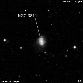 NGC 3811 - спиральная галактика с баром. Описание NGC 3811:, Галактика в созвездии Большая Медведица