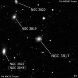 NGC 3817 - спиральная галактика с баром. Описание NGC 3817:, Галактика в созвездии Дева