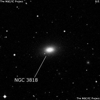 NGC 3818 - эллиптическая галактика. Описание NGC 3818:, Галактика в созвездии Дева
