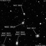NGC 3819 - эллиптическая галактика. Описание NGC 3819:, Галактика в созвездии Лев