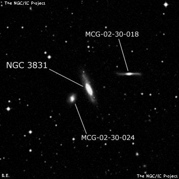 NGC 3831 - галактика. Описание NGC 3831:, Галактика в созвездии Чаша