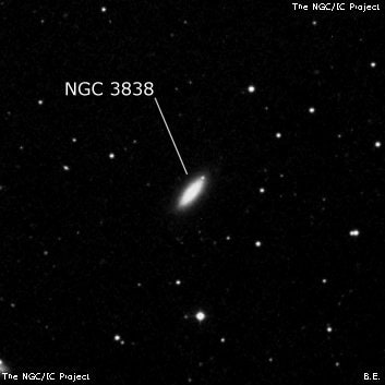 NGC 3838 - линзовидная галактика. Описание NGC 3838:, Галактика в созвездии Большая Медведица