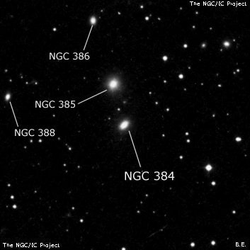 NGC 384 - эллиптическая галактика. Описание NGC 384:, Галактика в созвездии Рыбы
