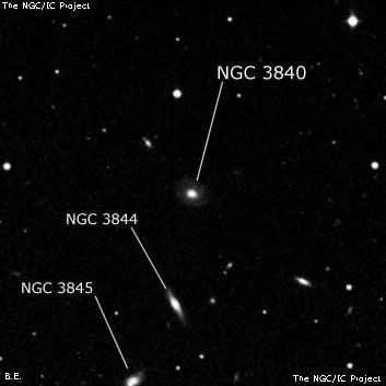 NGC 3840 - спиральная галактика. Описание NGC 3840:, Галактика в созвездии Лев