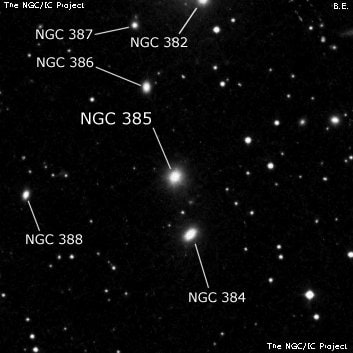 NGC 385 - галактика. Описание NGC 385:, Галактика в созвездии Рыбы